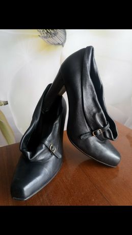 Чёрные кожаные туфли ботильоны ботинки antonio biaggi 41 размер