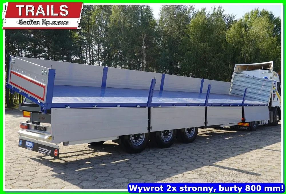 Wywrotka - platforma 12,60 m, burta 800 mm - NOWOŚĆ Z-Trailers 2024 !  NACZEPA Z PLACU !! Wywrot 2x burty 800 mm materiały sypkie i palety !