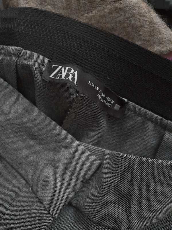 Zara szare spodnie cygaretki klasyczne eleganckie materiałowe XS