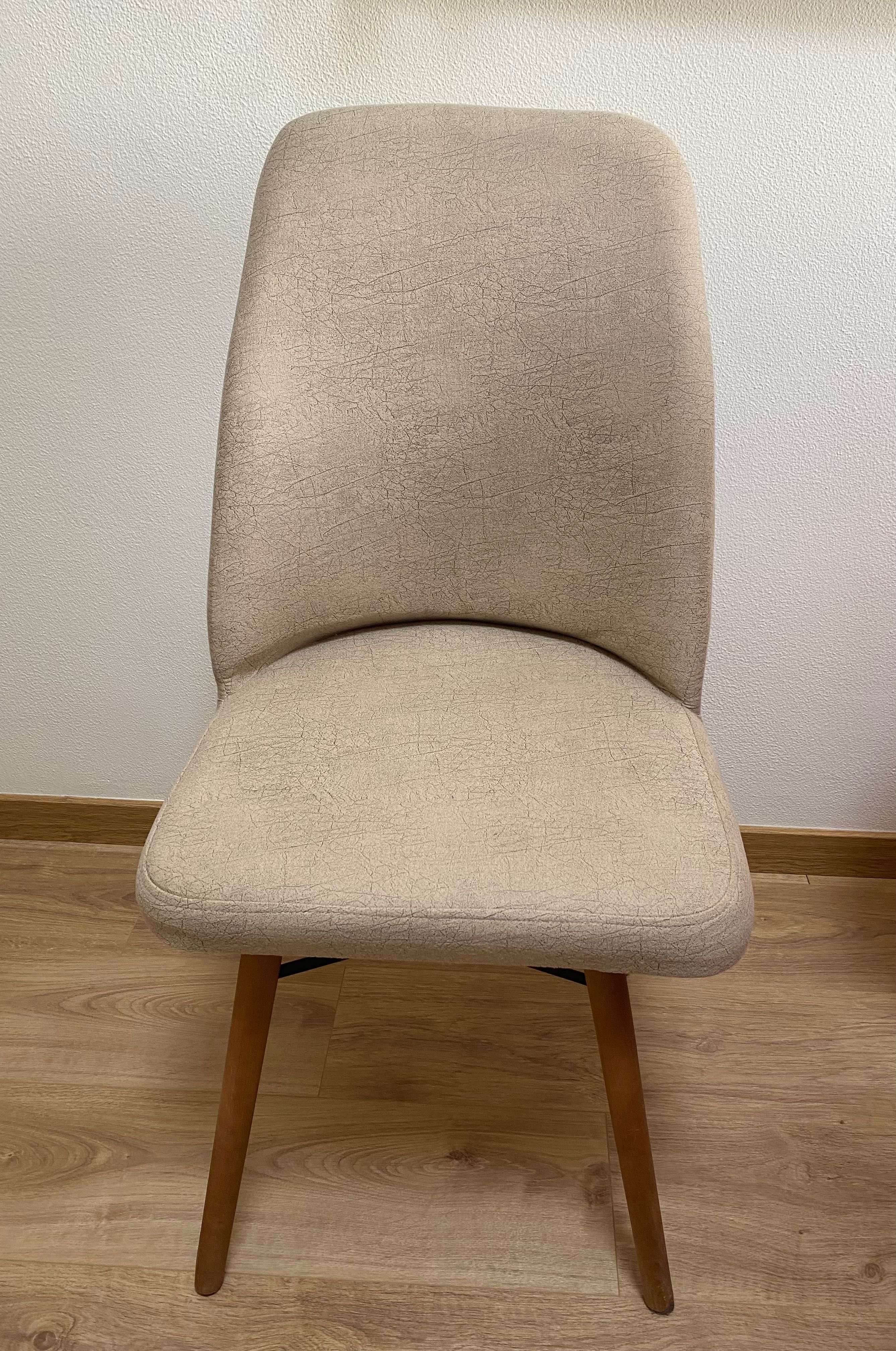 Conjunto 6 x Cadeira Platin - Cor : Cappuccino c/ Pernas Pinho
