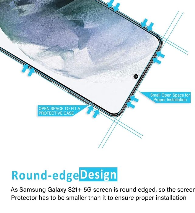 NEW'C 2 sztuki Szkło dla Samsung Galaxy S21 Plus / S21+ 5G