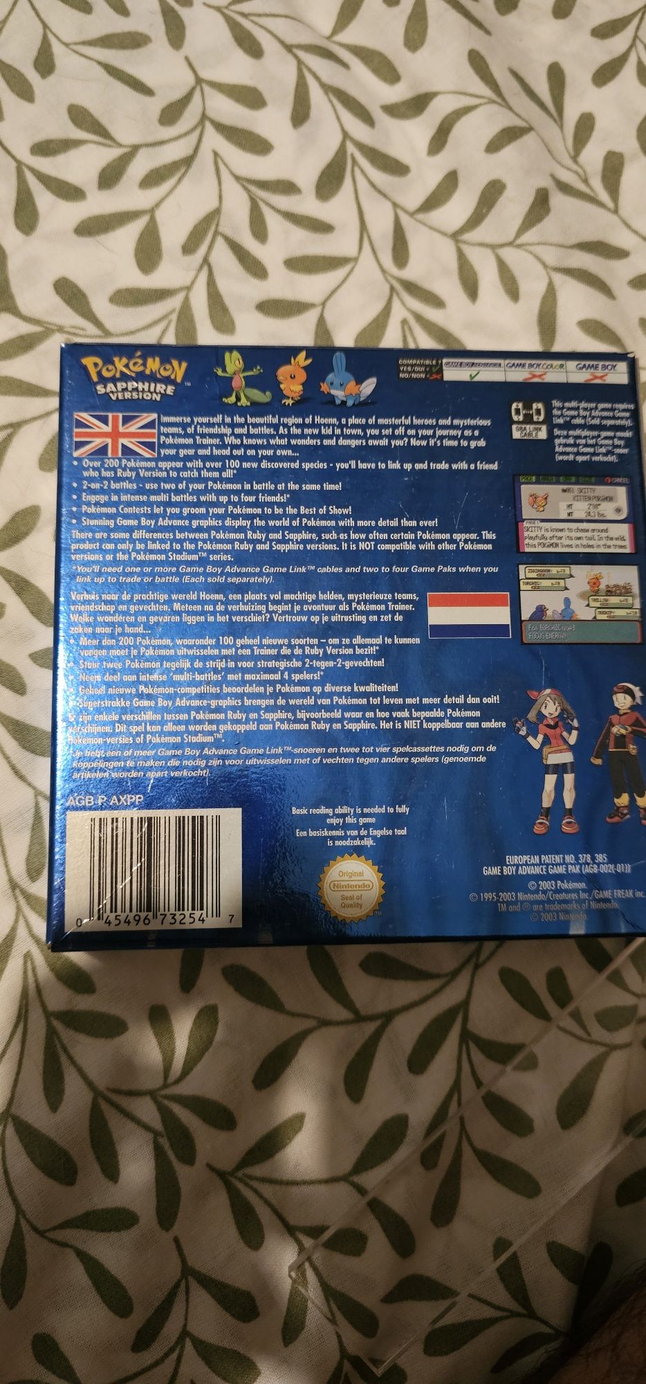 Pokemon Sapphire CIB - Estado quase perfeito