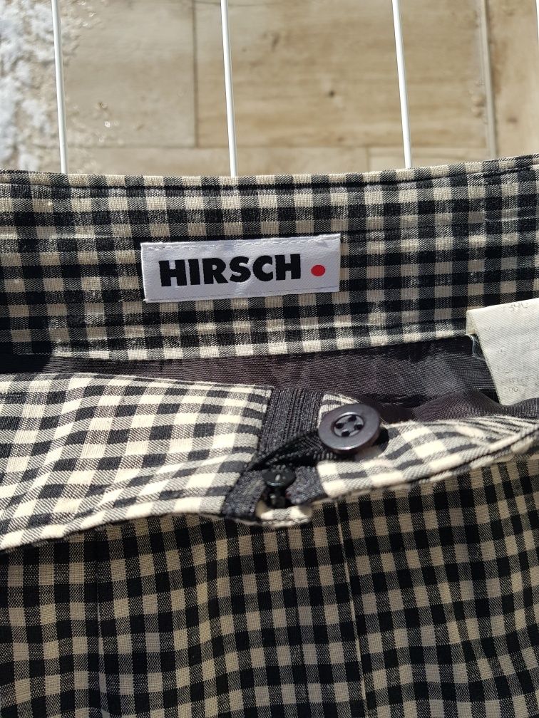 Spódnica midi Hirsch w kratkę z kieszeniami