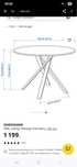 Stół okrągły IKEA Meriedamm, imitacja marmuru 105cm