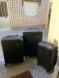 Conjunto de 3 malas de viagem