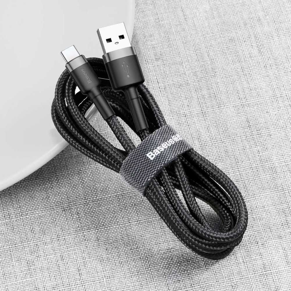 Kabel Baseus Cafule TYPE-C 100cm czarno/szary USB typ c