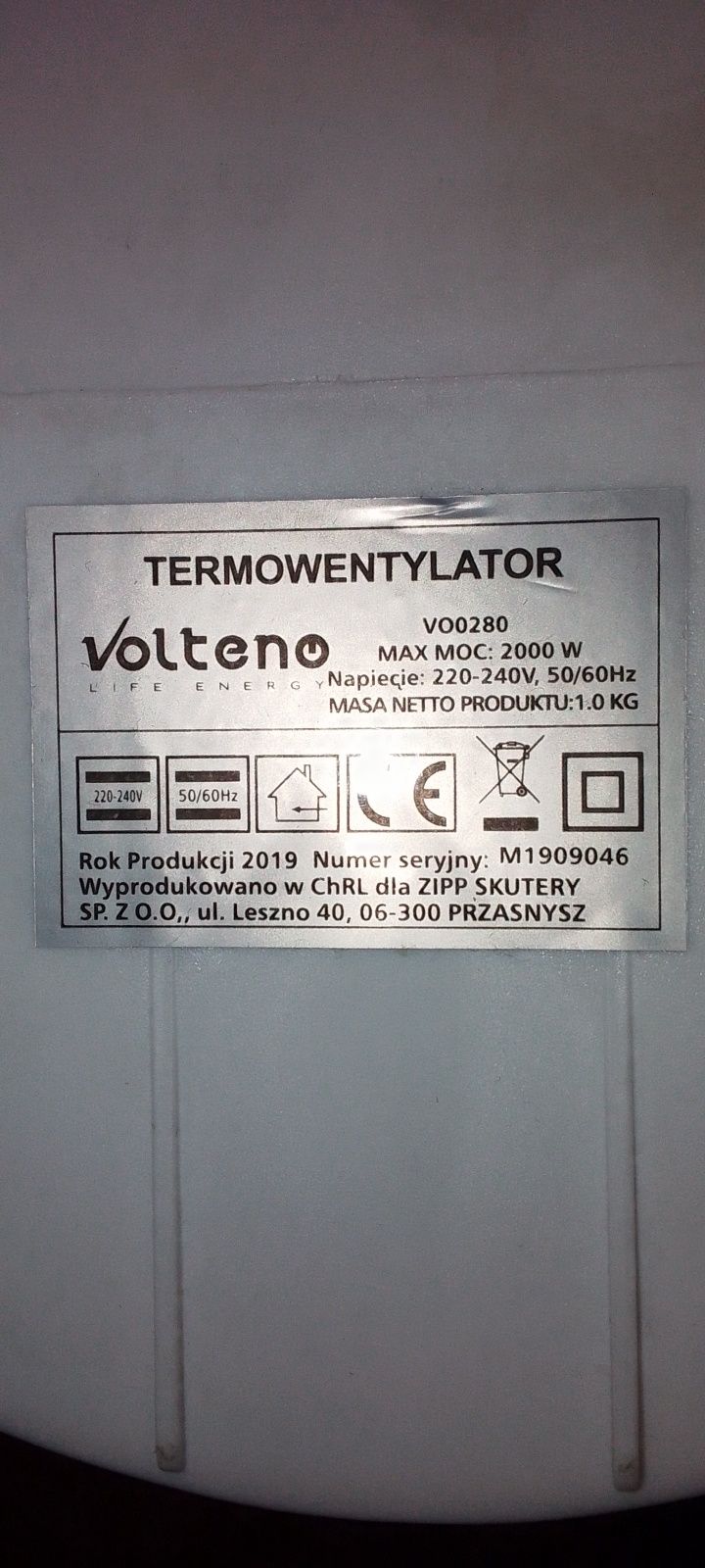 Termowentylator  volteno