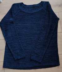 Sweter niebiesko czarny