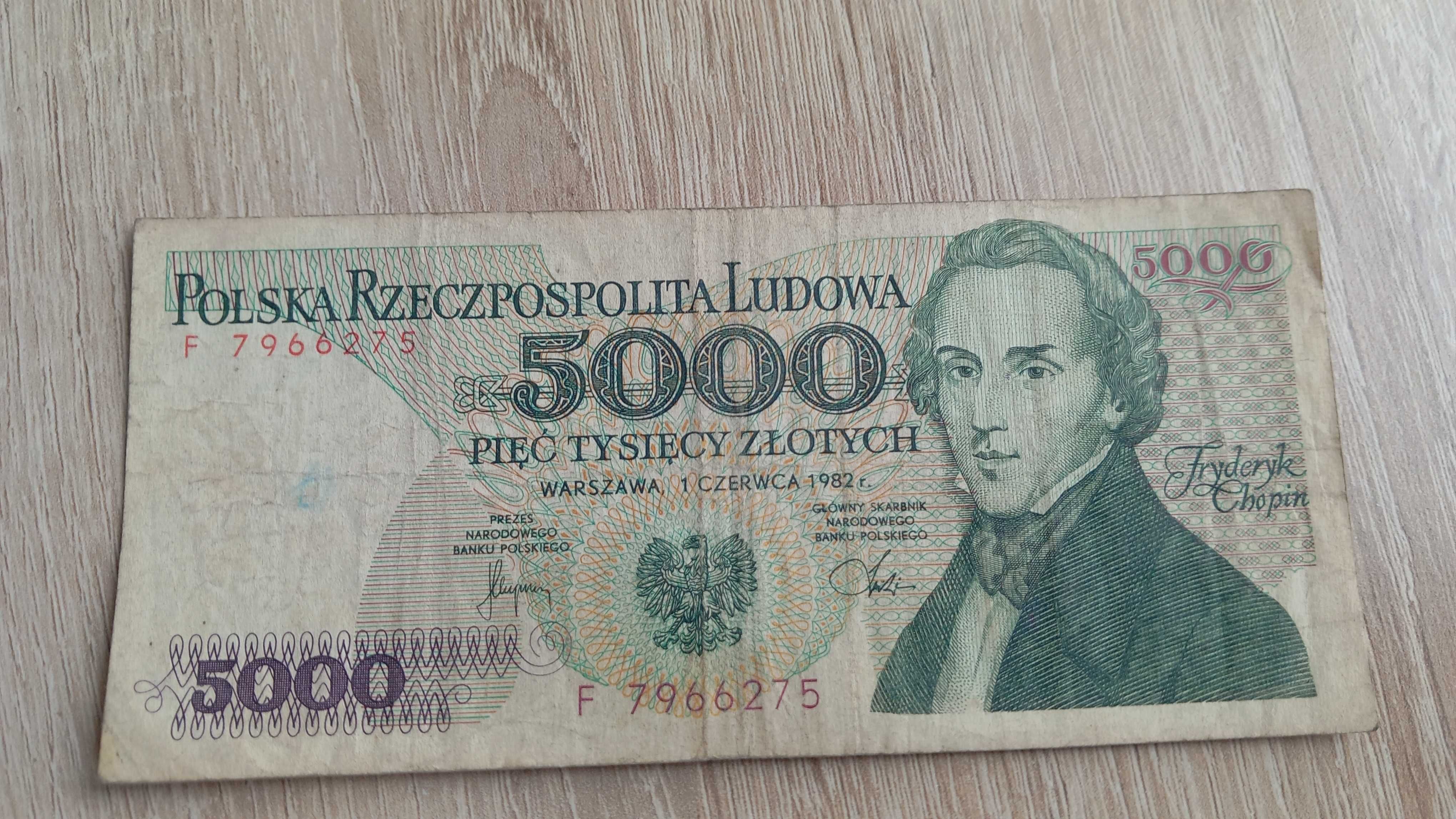 Banknoty 5000 zł Fryderyk Chopin