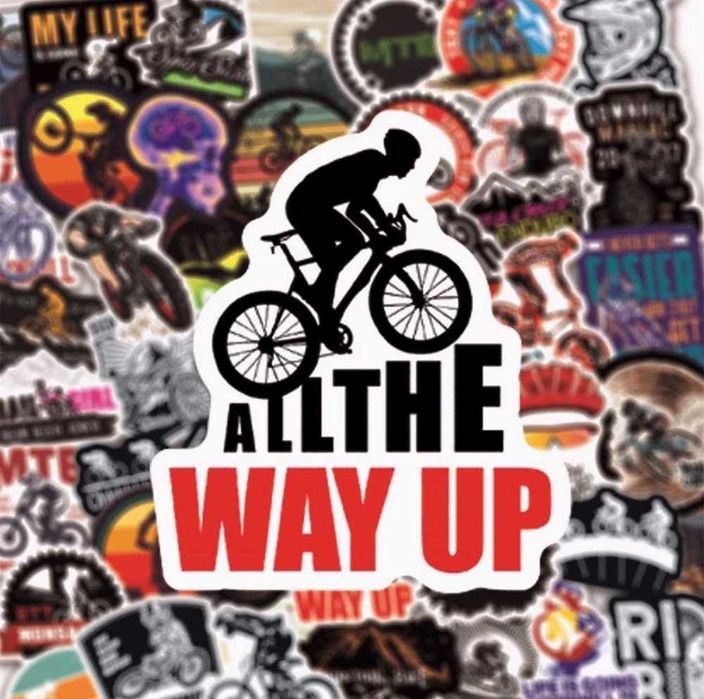 Наклейки стикеры для любителей MTB, BMX и экстрима 50 шт