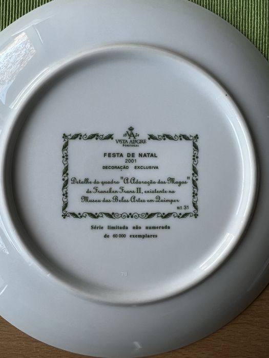 2 pratos decorativos edição limitada