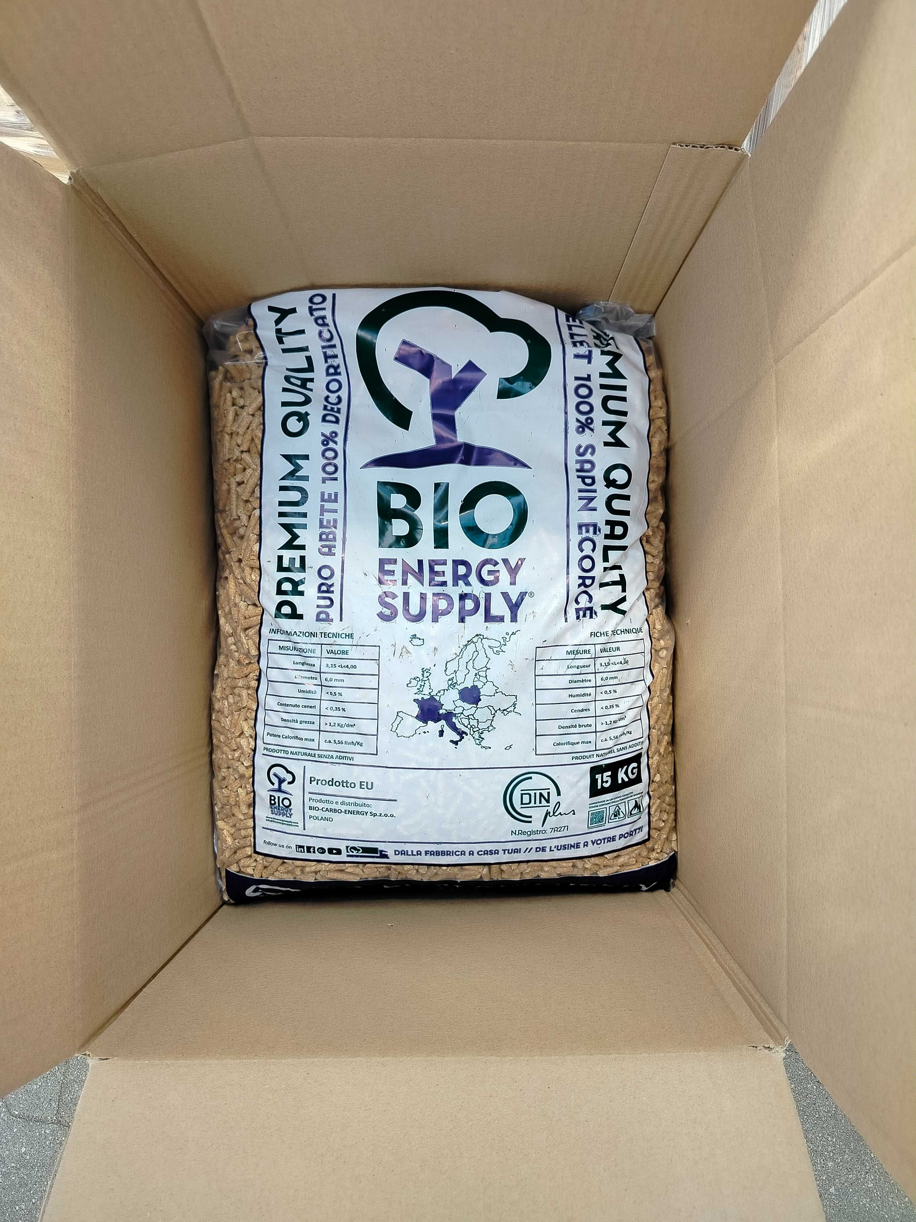 Pellet BIO ekologiczny z drzew iglastych pellet Premium 1t transport