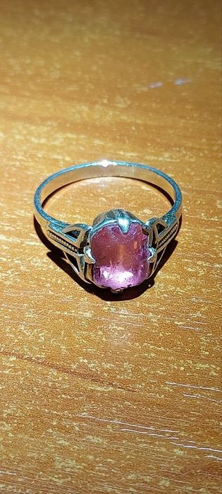 Продам кольцо СССР ,875 проба ,СССР винтаж,камень фианит