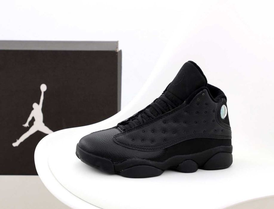 Кросівки Nike Air Jordan 13 Triple Black premium