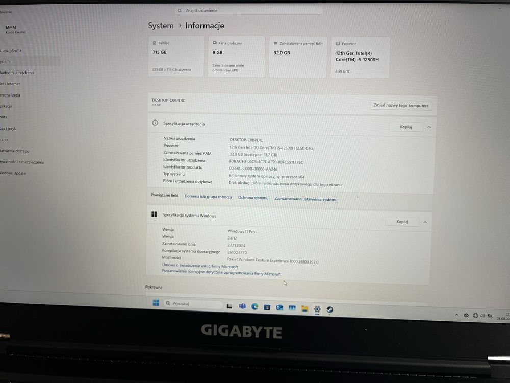 Laptop geamingowy