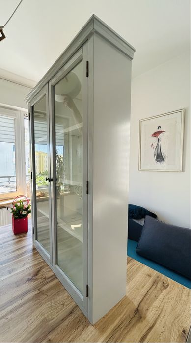 Drewniane skandynawskie półki, witryny - NOWA, w pudełku