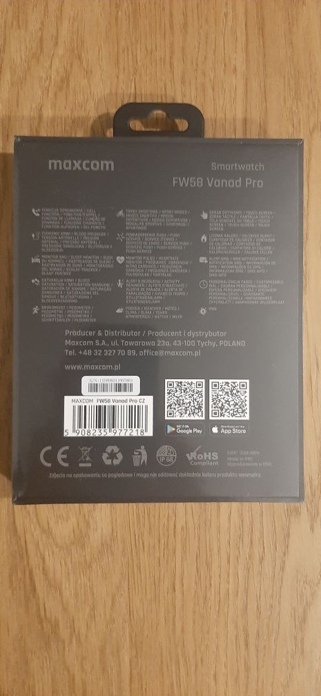 Smartwatch MAXCOM FW58 VanadPro czarny