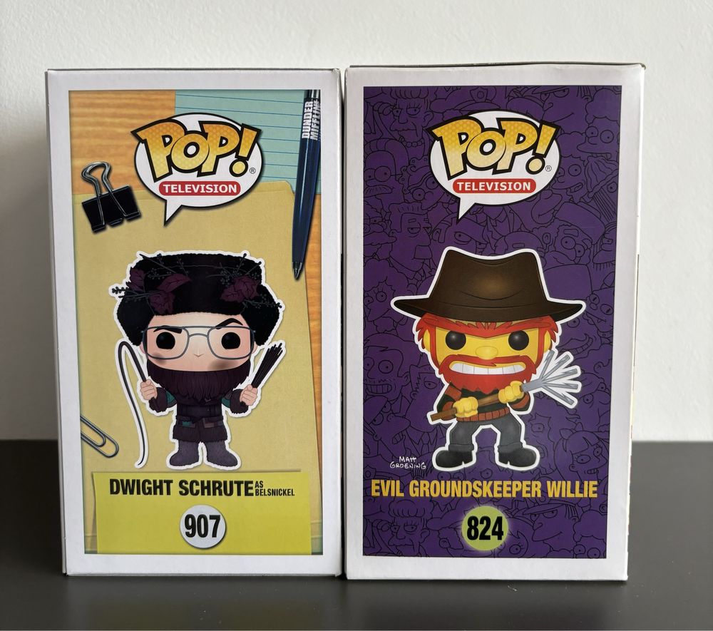 Funko POP Dwight Schrute (as Belsnickel) & Evil Groundskeeper Willie