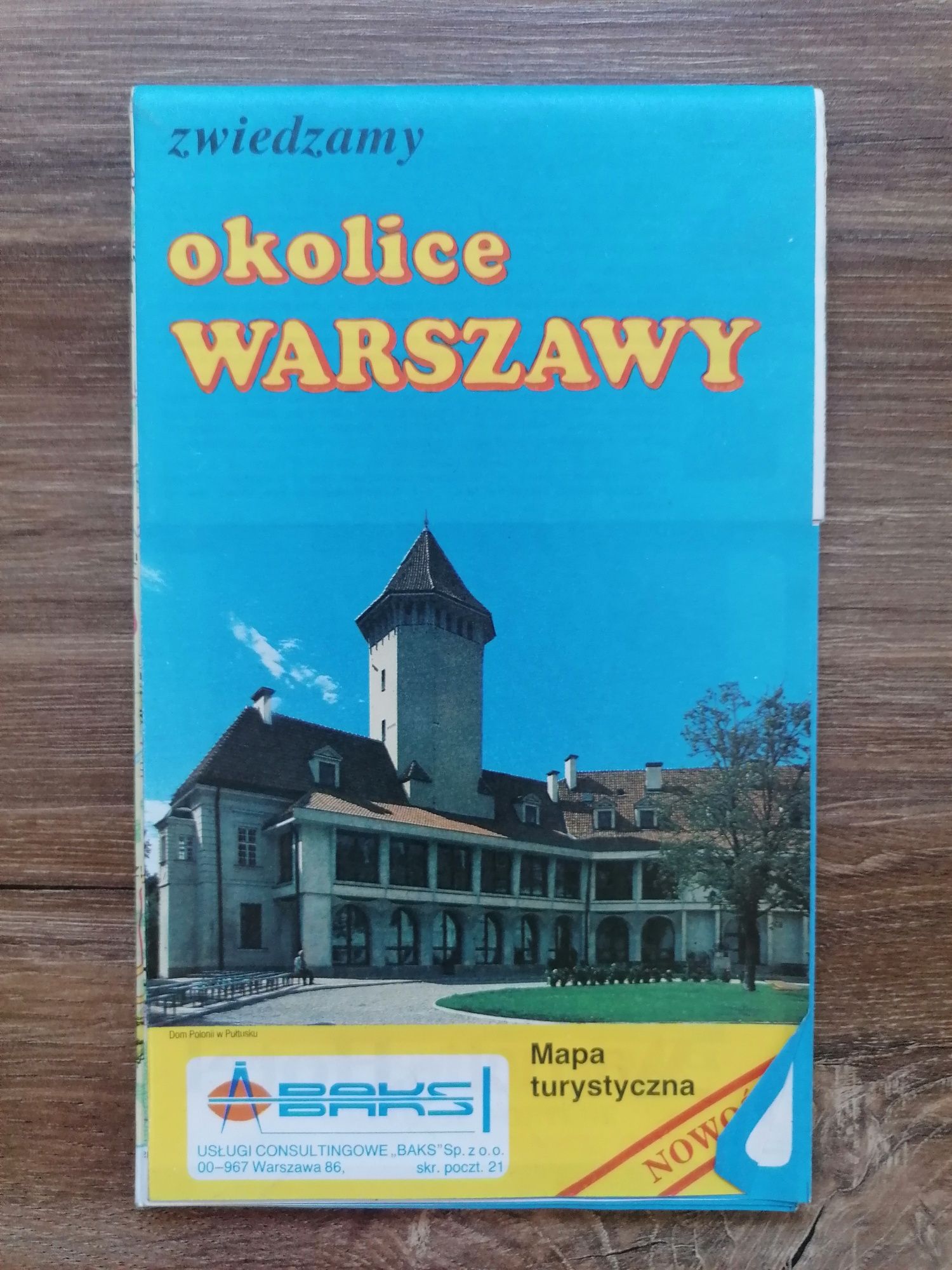 Okolice Warszawy - mapa turystyczna - stara mapa