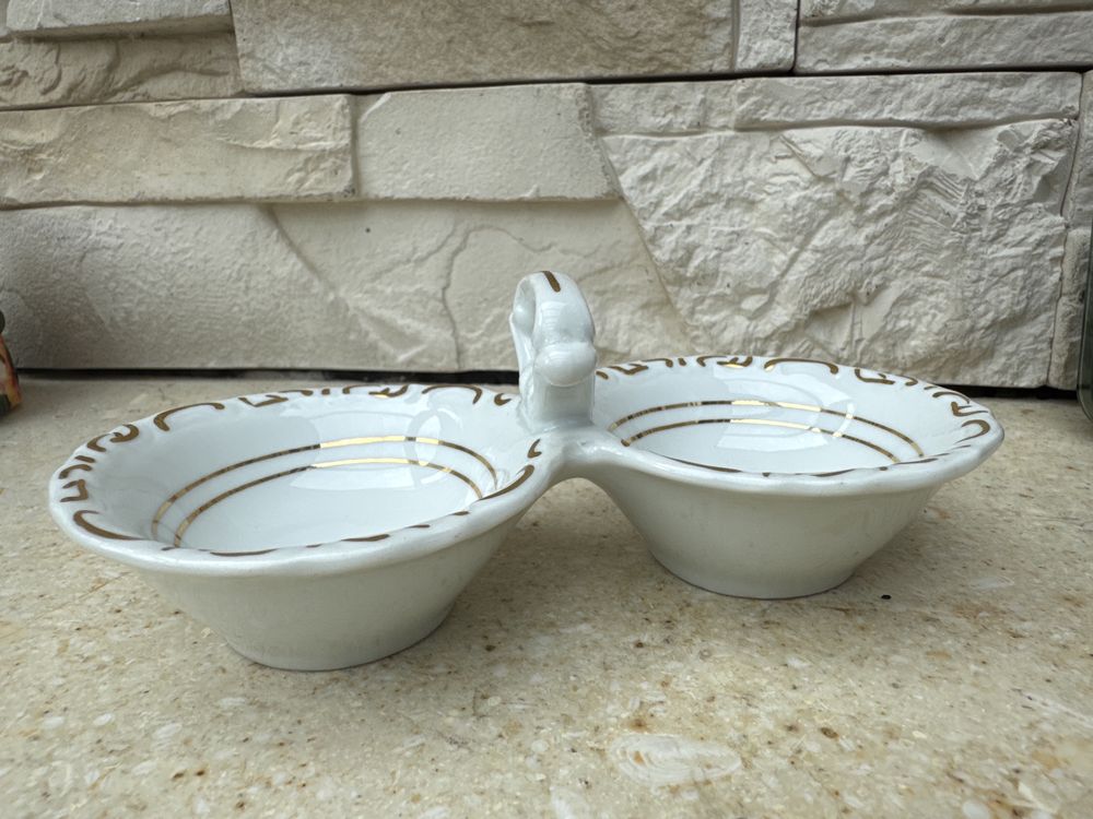 Pojemnik na pieprz i sól stara porcelana Walbrzych