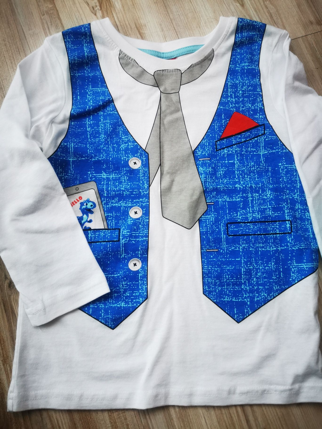 T-shirt /Koszulka z nadrukiem krawata i kamizelki