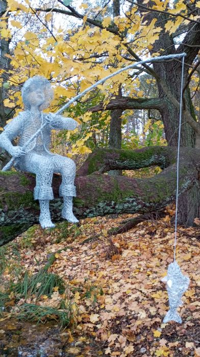 Mały wędkarz-oryginalna ozdoba ogrodowa