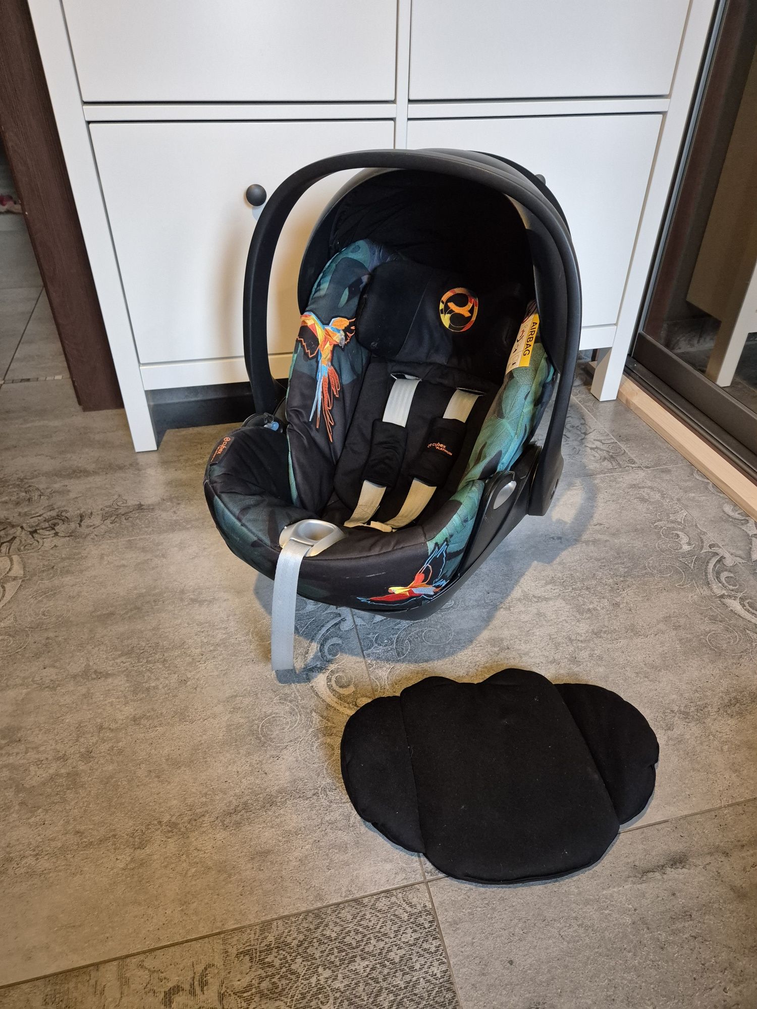 Cybex cloud-q 0-13kg nosidełko fotelik samochodowy+ baza cybex birds o