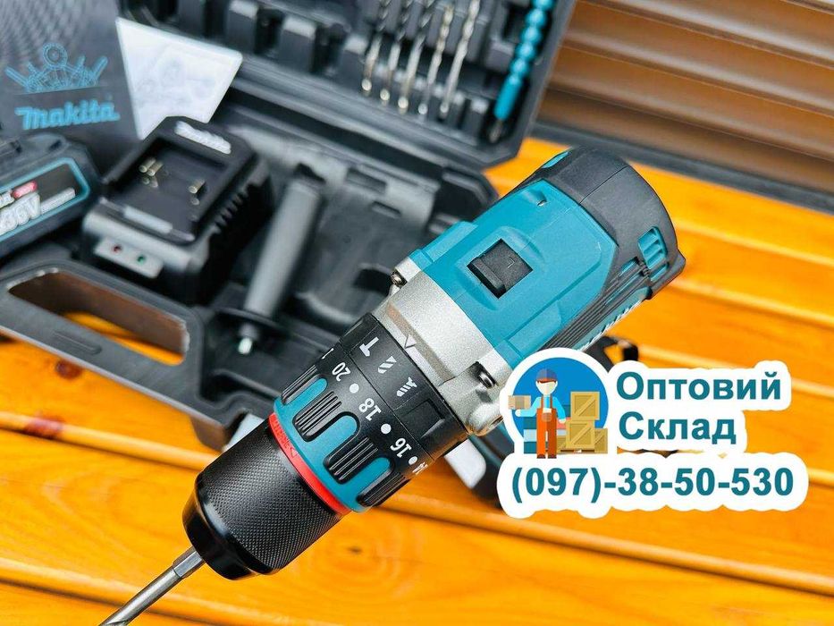 Акумуляторний Шуруповерт Макіта DHP485 BLACK Металевий патрон 13мм 36В