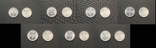 Moedas Portugal 10 centavos em alumínio anos 1971 a 1978