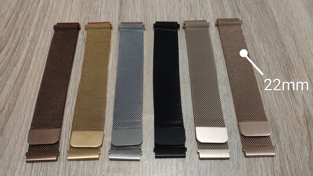 Bracelete Metálicas Huawei GT/GT2, Xiaomi Amazfit Bip, GTS, GTR