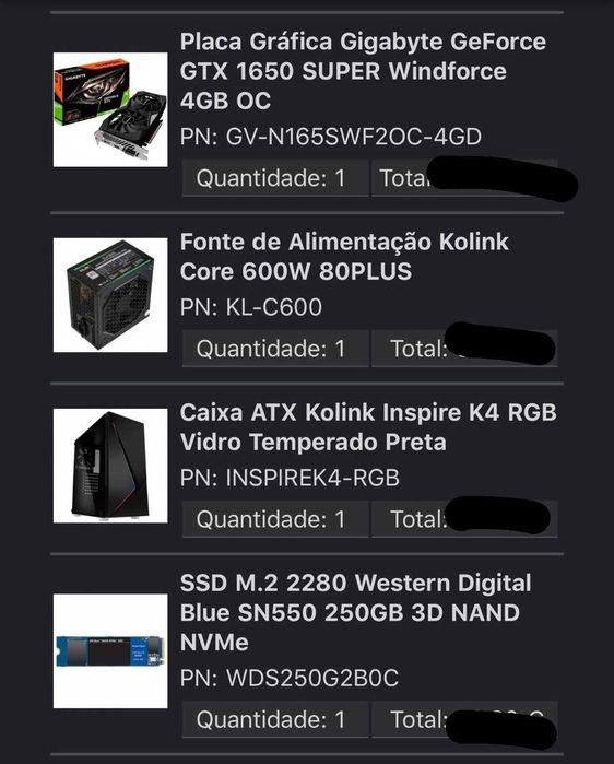 Computador Gaming montado a peças