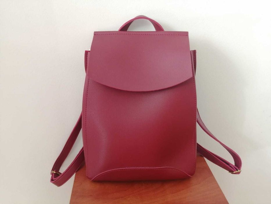 Жіночий рюкзак-трансформер з еко-шкіри. Колір марсала. Дуже вмісткий!