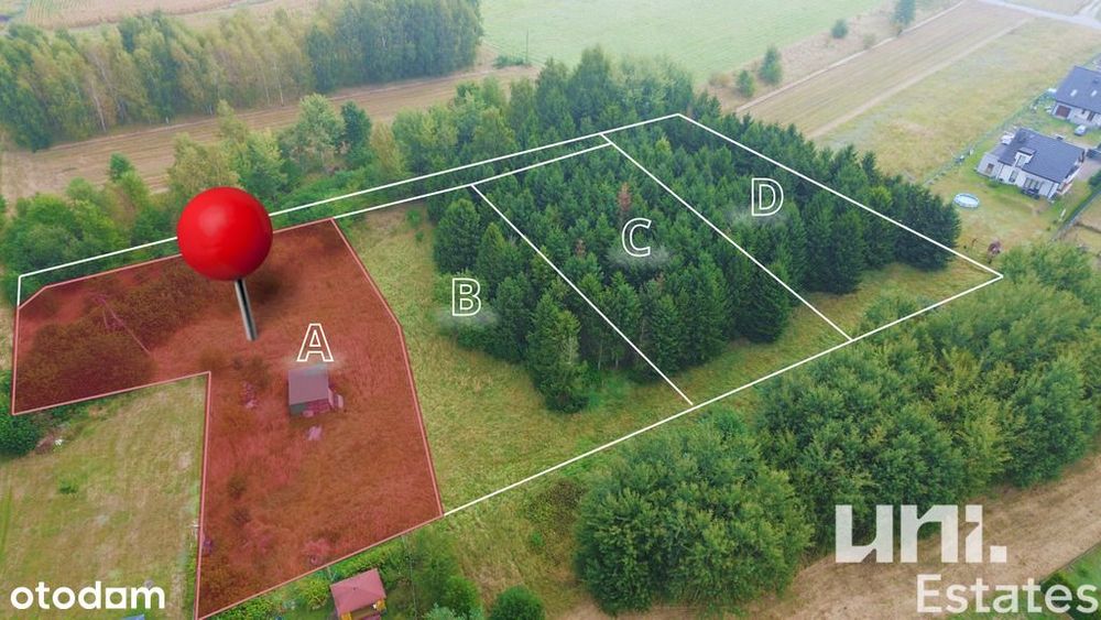 Działka budowlana  • LAS • Zielono • Cicha okolica