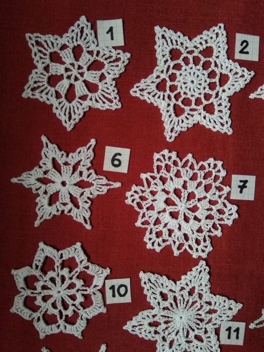 Szydełkowe gwiazdki ozdoby świąteczne