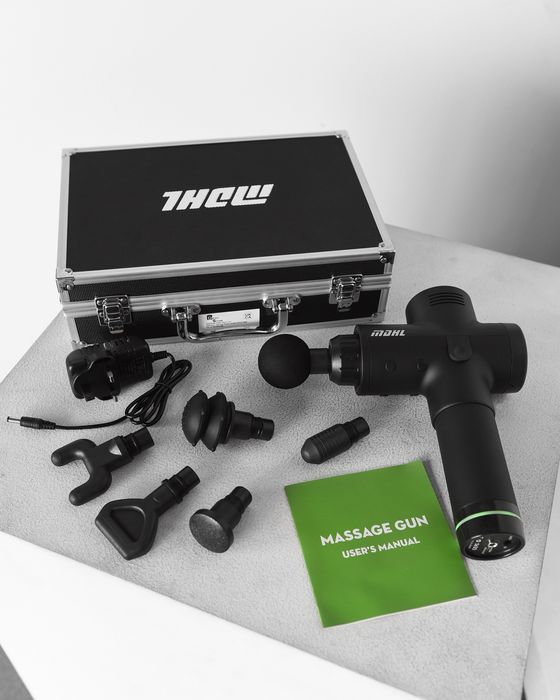 МАСАЖЕР-ПІСТОЛЕТ Fascial Gun | 30 швидкостей | Сенсорне керування