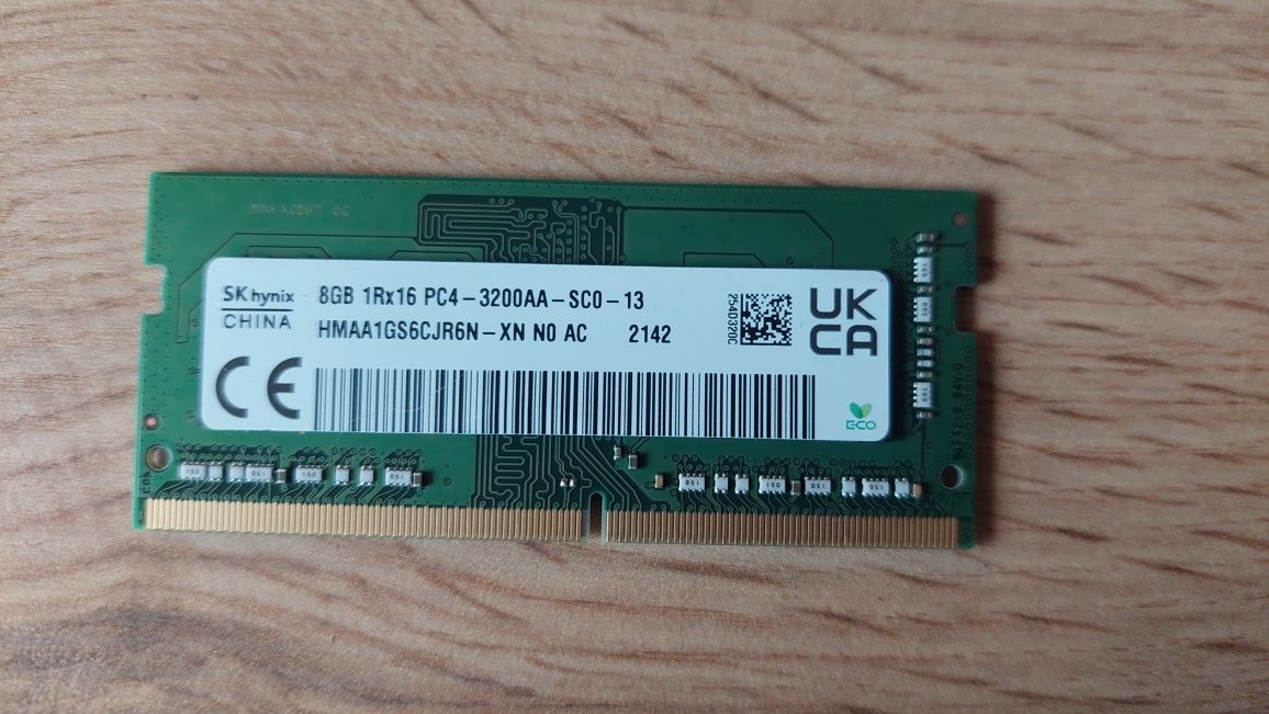 Karta pamięci RAM 2x8gb laptop