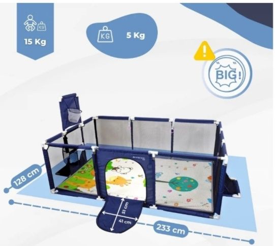 Parque infantil com balizas