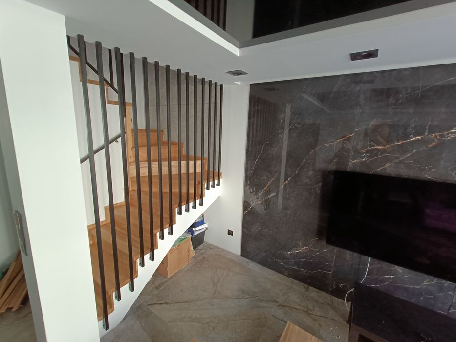 Balustrada harfowa nowoczesna harfa  loft metalowa