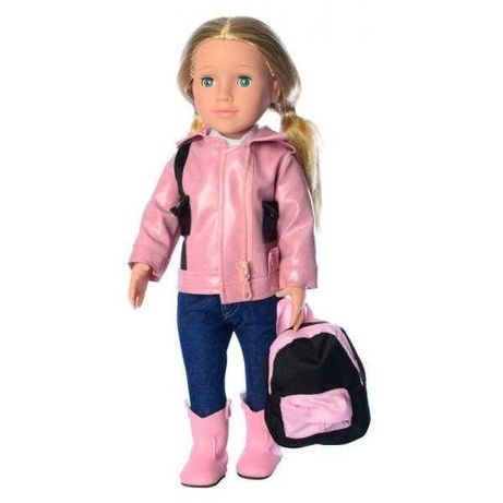 Интерактивная большая кукла  с сумкой,рюкзаком