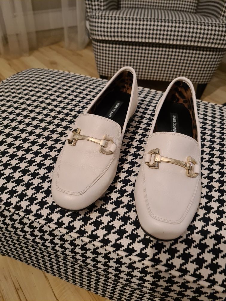 Buty mokasyny River Island skóra rozmiar 36 uk 3 jak nowe