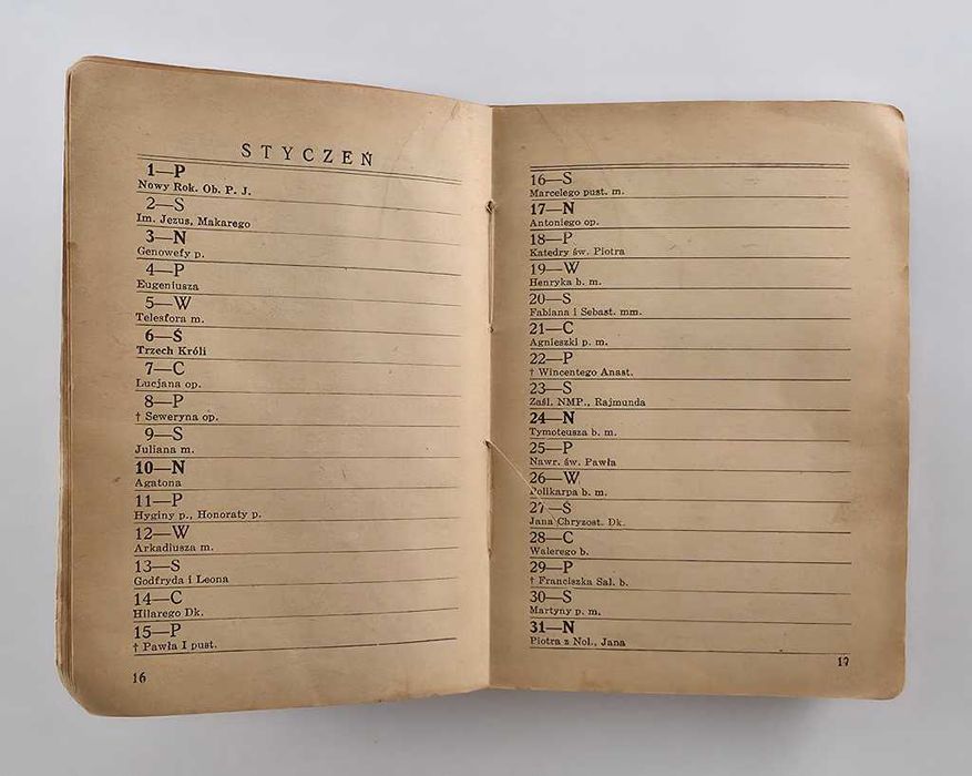 Kalendarz Oficera Strażackiego 1937 rok - II RP - Rzadkość