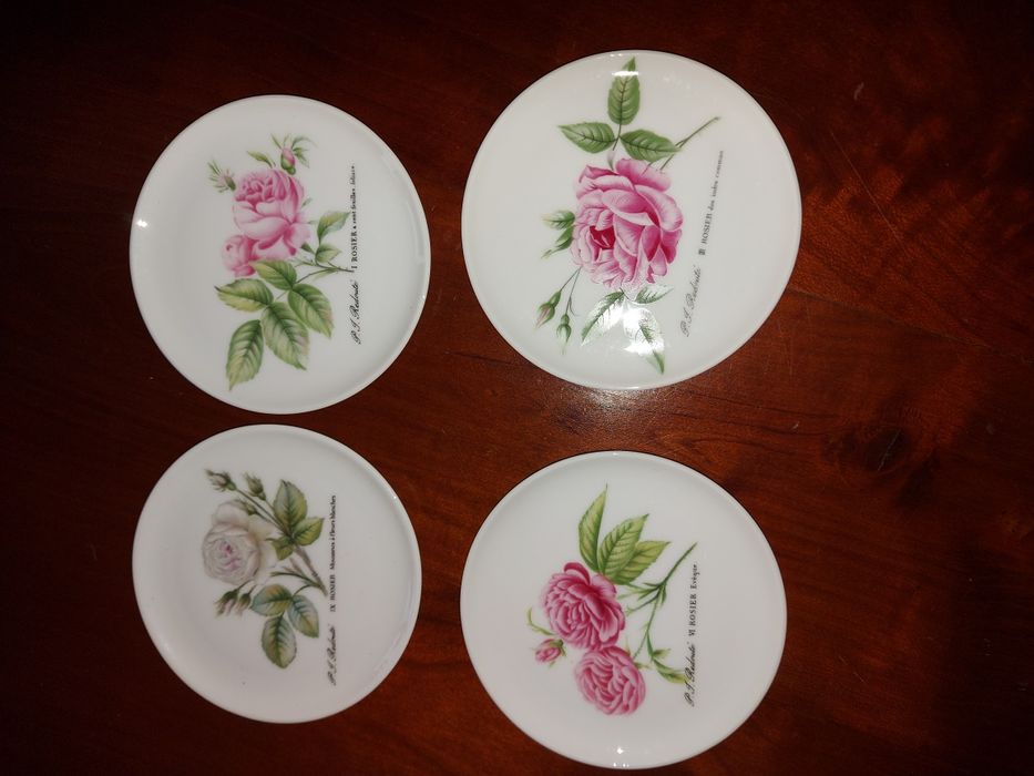 4 pratinhos Porcelana alemã