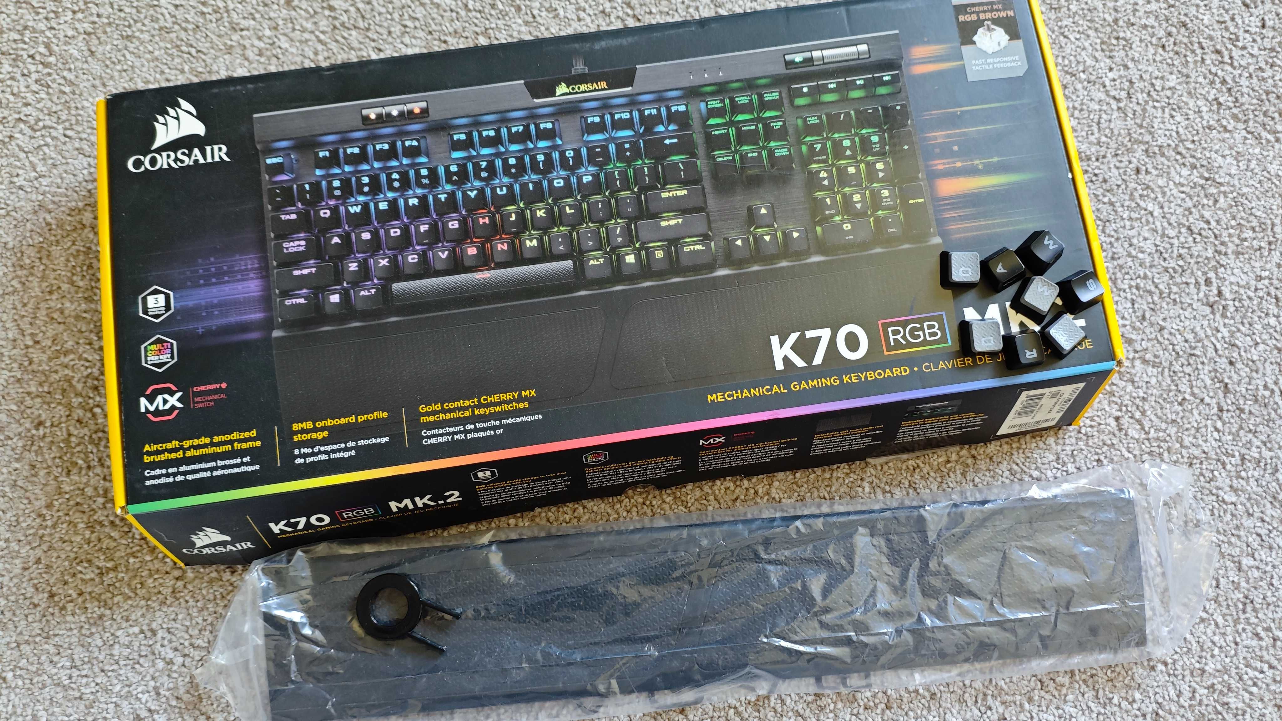 Klawiatura Corsair K70 RGB MK2  switch cherry MX brown