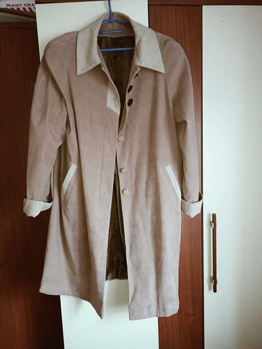 Płaszcz beżowy śliczny 40 42 L XL