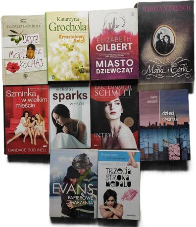 Zestaw 10 książek literatura obyczajowa/romanse