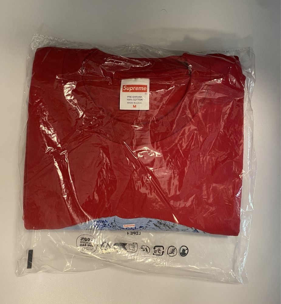 Футболка Supreme 30th anniversary first tee red