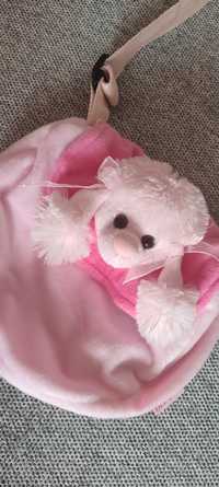 Piękna torebka dla małej dziewczynki różowa piesek