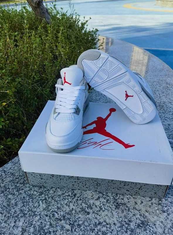 Jordan 4 Retro Biały Oreo Trampki unisex damskie nowe, z metką R.39