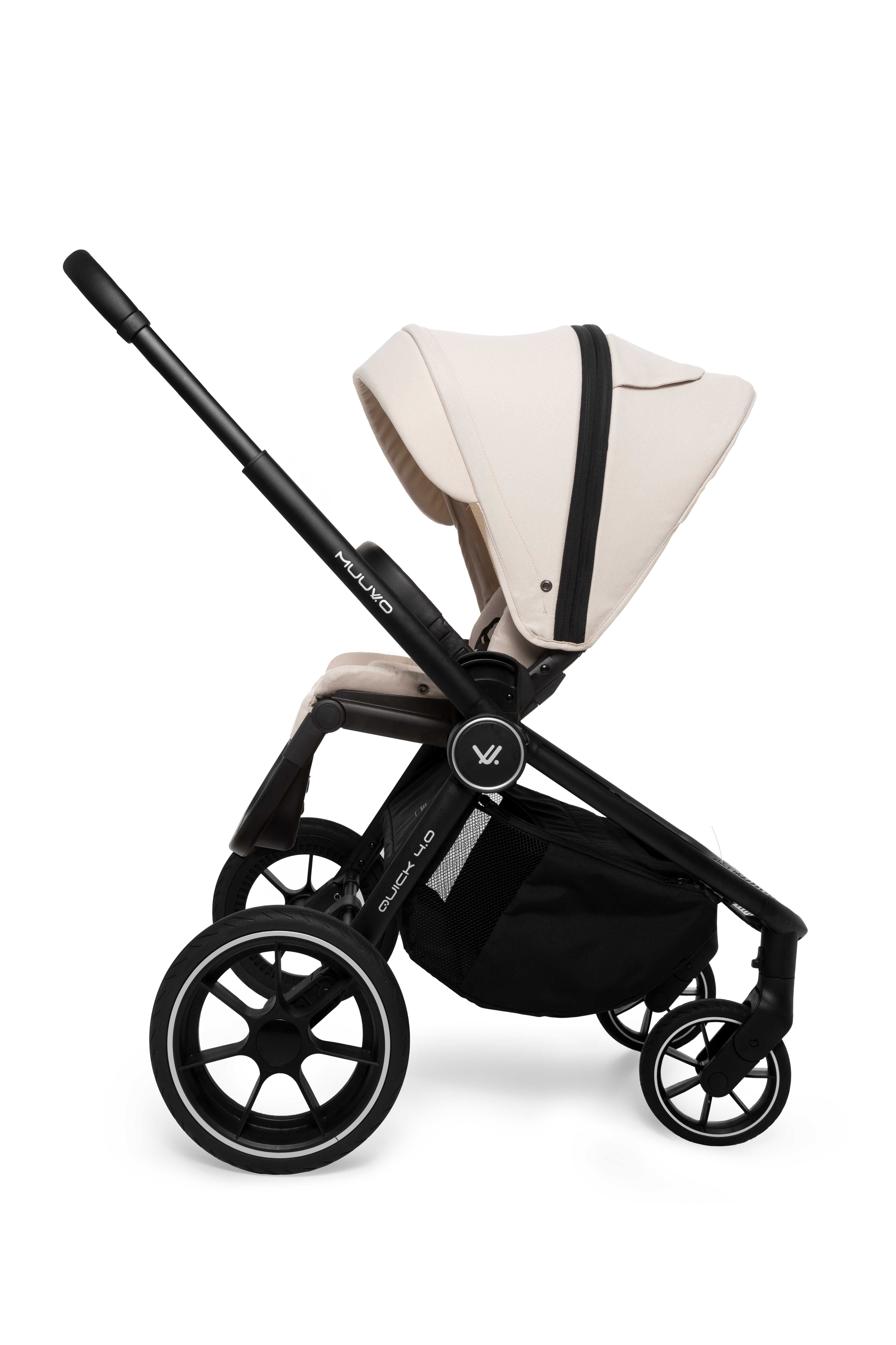 Wózek Muuvo Quick 4.0 2w1 Lekki Składany Gondola+Spacerówka +Adaptery