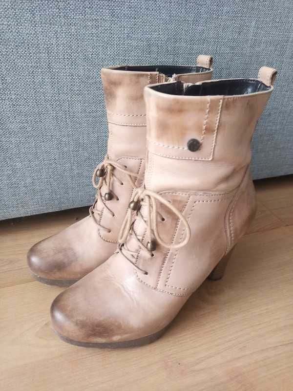 Skórzane botki Lasocki r.36